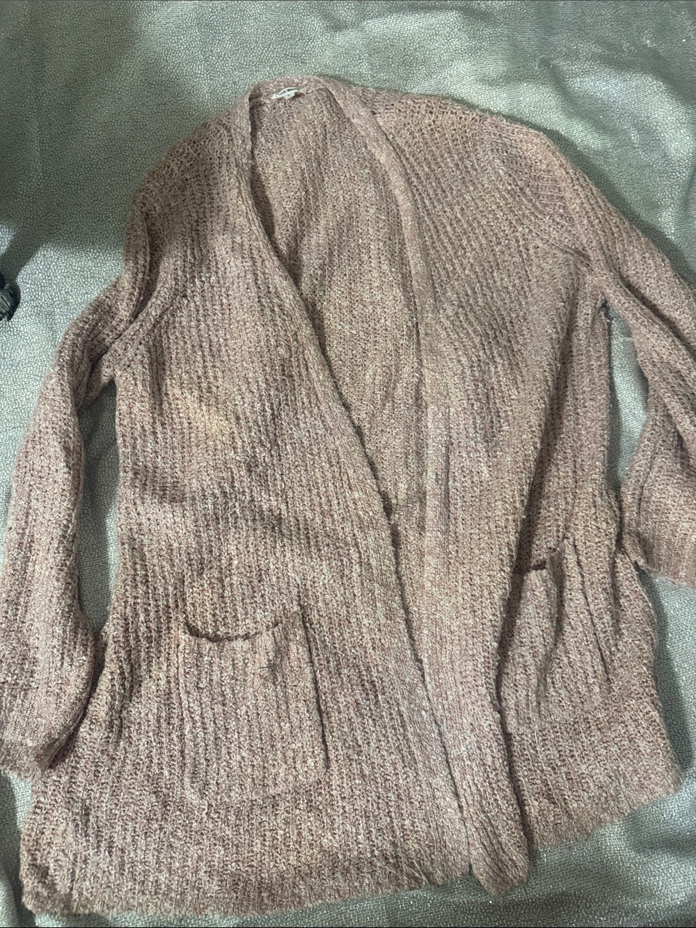 Steve Madden Cozy Open-Front Women's Cardigan Sweater - Dusty Rose